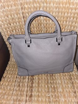 Rebecca Minkoff grey/purple leather satchel shoulder bag