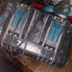 Saws And Double Charger. One Drill Fun