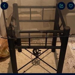 Small Glass Top End Table