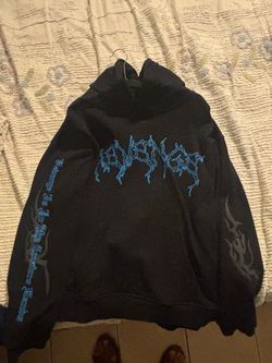 Revenge Arch Lightning Hoodie black blue
