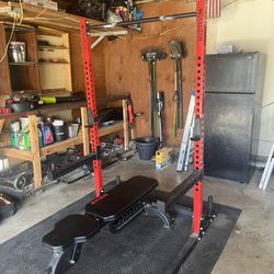 Ethos Bench Press With Squat Rack For Weights (no Weights)
