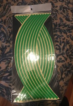 Kawasaki green wheel striping stripes rim