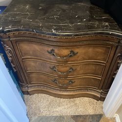 Marble Topped End Table