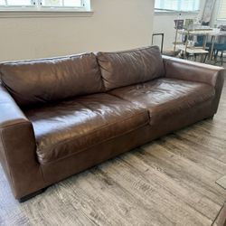 Z Gallerie Premium Leather Sofa 