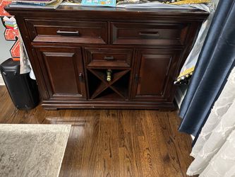 MOVING SALE - Dark Wood Buffet Cabinet / Sideboard - ONLY $50