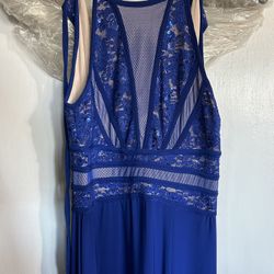 Long Royal Blue Prom Dress