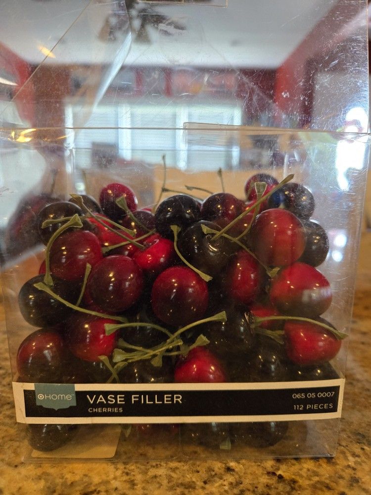 Box Of Plastic Cherries