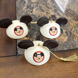 LENOX Disney Mickey Mouse Ears Hat Ornament Set Of 3