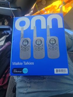 On walkie talkies brand new open box