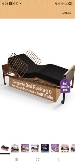 Electeic Hospital bed with trapeze bar