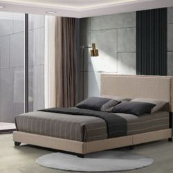 QUEEN BED FRAME MATTRES SOLD SEPARATELY BOXSPRING REQUIRED NEW IN BOX ☎️ 1714586,2564 PICK UP PRICE