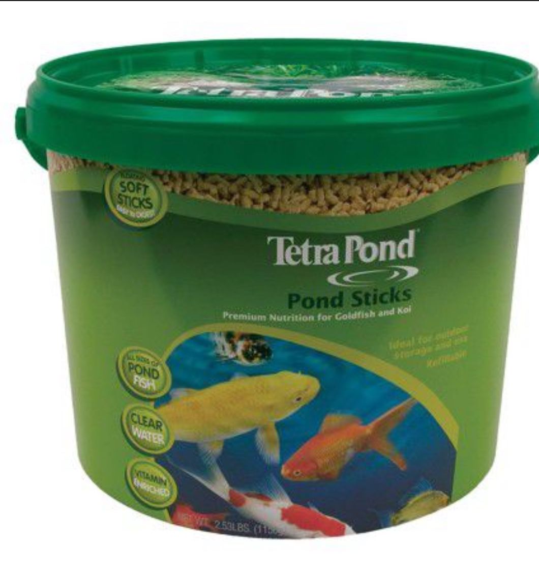 TetraPond Pond Sticks, Healthy Nutrition for Goldfish and Koi Fish Tank Aquarium 2.65lb, 10L