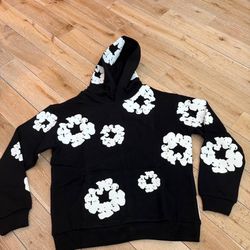 DENIM TEARS Cotton Wreath Hoodie Black Size L
