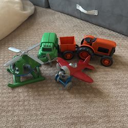 Assortment Of Toddler Green Toys Vehicles Transportation