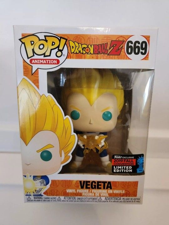 Funko Pop! Dragon Ball Z Vegeta 2019 Fall Convention Exclusive #669