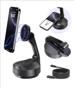 Magnetic Auto Face Tracking Stand Tripod for iPhone Follows Your Movement Hands-Free Video Recording with 360 Degree Holder for Livestreaming, Vlog, S