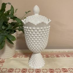 Fenton Hobnail Jar