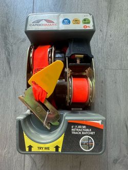 NEW Cargo Smart Retractable Track Ratchet Tie Down 2-Pack -6ft