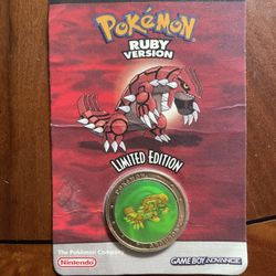Collectible Pokemon 2003 Preorder Groudon Coin  