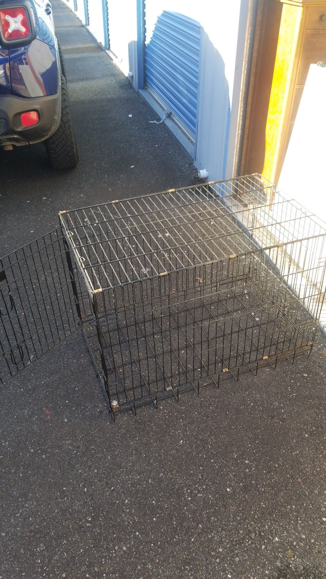 Folding dog crate 2ft tall by 2.5ft by 1.5 ft