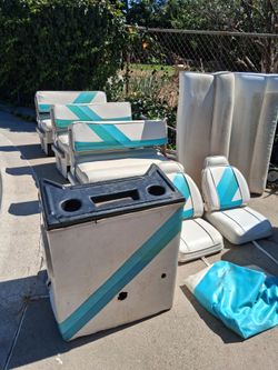 Boat seats and steering console