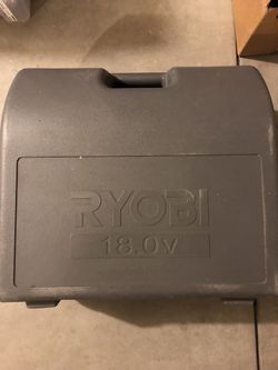 Ryobi carry case with charger, dock, saw vacuum drill