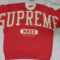 Supreme Overprint Crewneck White