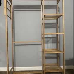 Clothes Rack with 4 Tiers Shelves