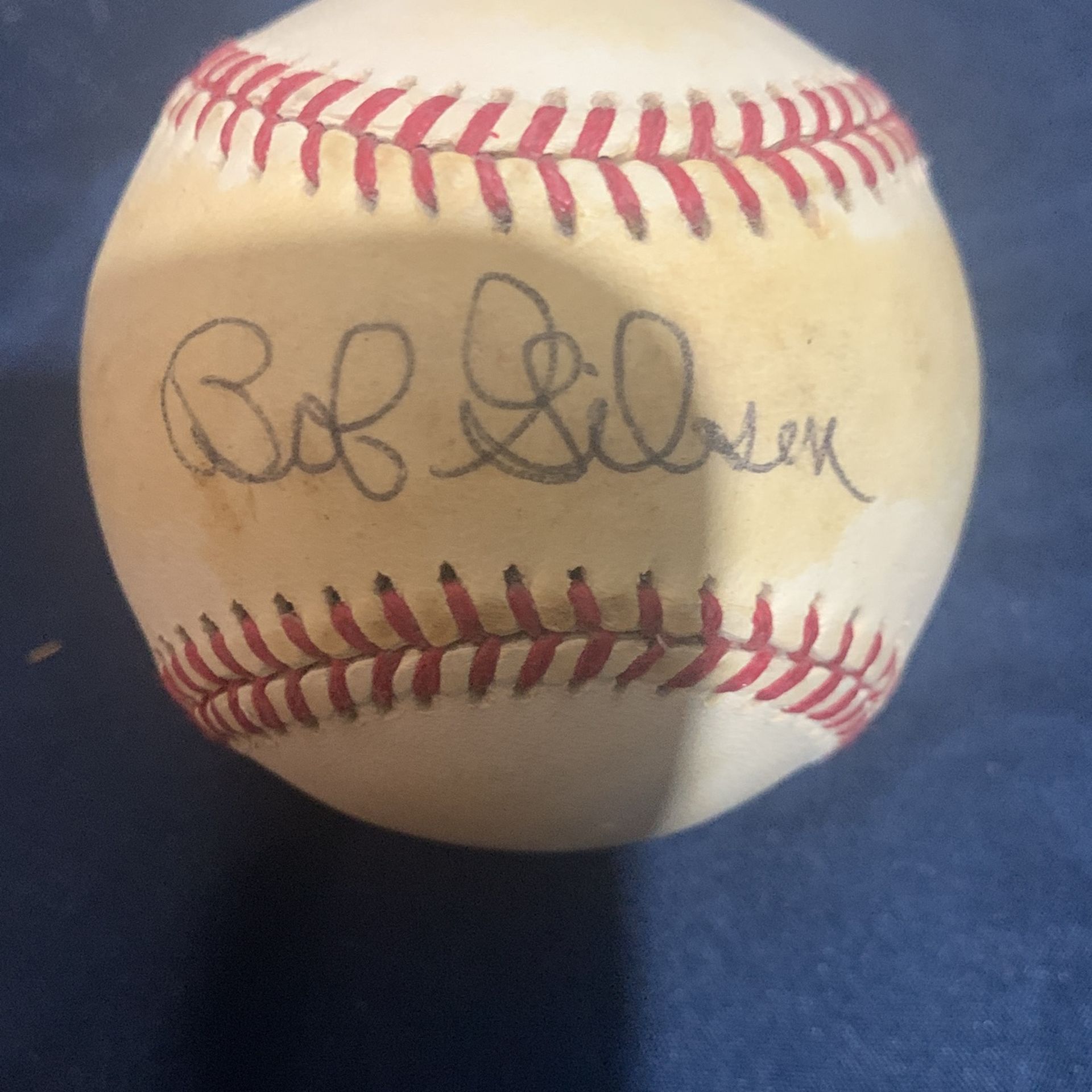 Bob Gibson Game Used Signed In Person Rawlings Baseball 