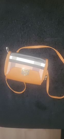 Small Crossbody Bag with Plaid Detail