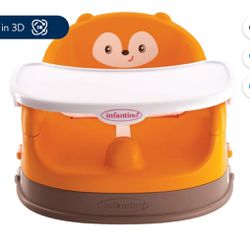Infantino Infantino Grow-with-Me 4-in-1 Baby to Toddler High Chair Booster Seat, Unisex, Orange Fox
