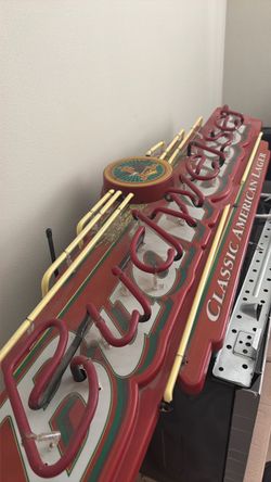 Old neon Budweiser sign