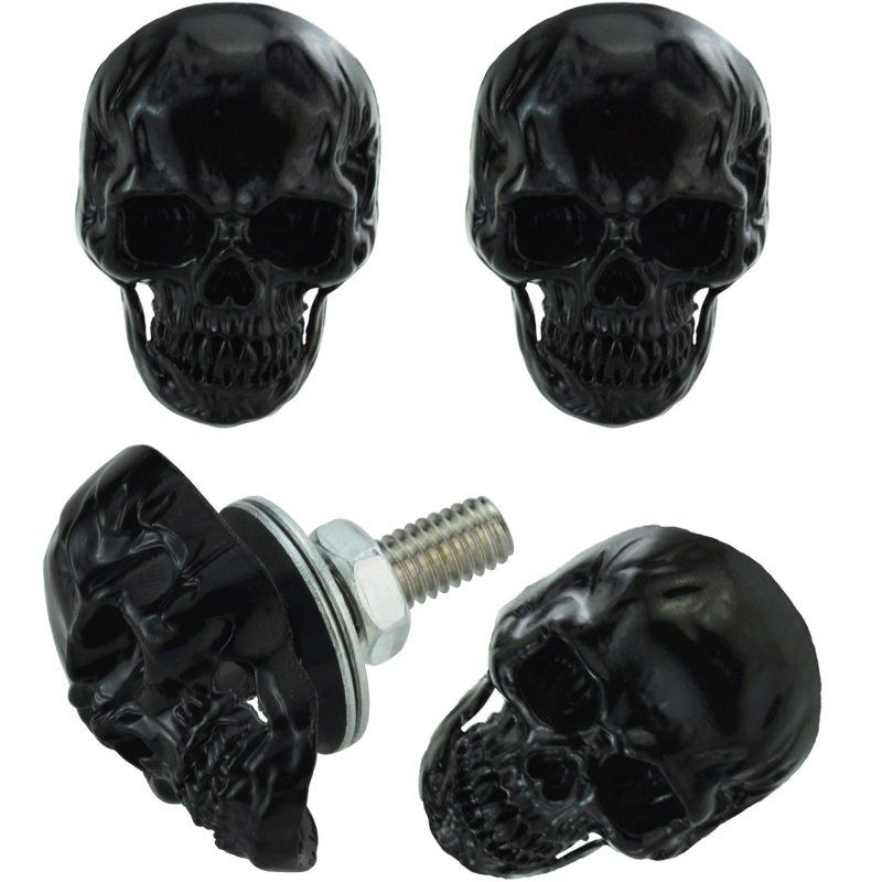 Skull License plate screws 
