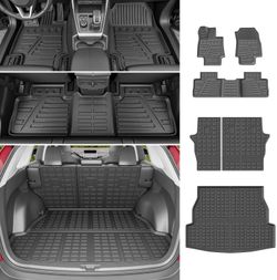 powoq Floor Cargo Backrest Mats for 2019-2025 Toyota RAV4 TPE #3051M UP3