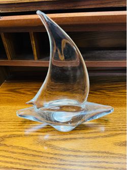 Vintage Crystal Sailboat