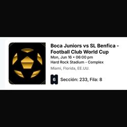 4 Ticket For BOCA JUNIORS VS Benfica 