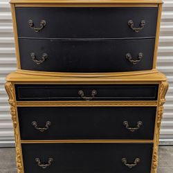 Painted Solid Mahogany 2 Piece Dresser - Solid Wood - Can Deliver 