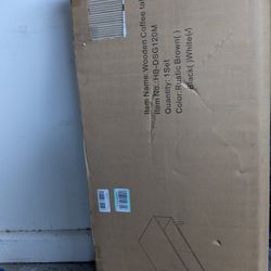 New In The Box! White Wood Coffee Table. Moving Sales! 