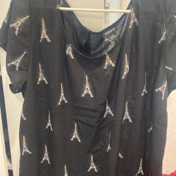 XL Torrid Holiday Black Shirt
