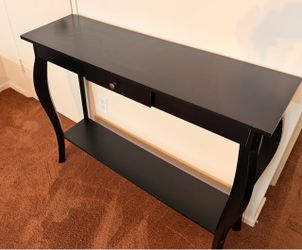 Black Console Table with Drawer