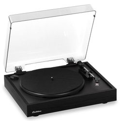 Electrohome Montrose Vinyl Record Player 2-Speed Belt-Drive Turntable, BLACK