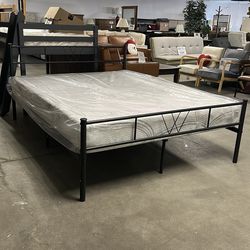 Queen Metal Platform Bed Frame Floor Model Sale!