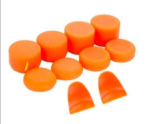 Buttons Trigger Extender + Silicone Analog Thumb Stick Cap Cover Grip Thumbsticks Joystick for PS4 PS4 Pro Slim Controller