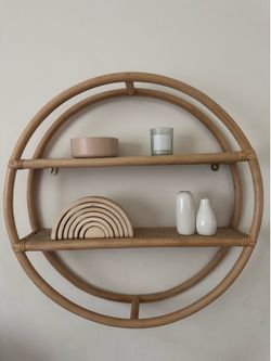 Rattan Round Shelf