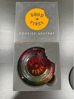 Cookies “Good Vibes” 5.5” Glass Ashtray - Brand New In Box