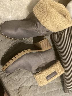 heel ankle boots grey 6 1/2 Botines Para Mujer