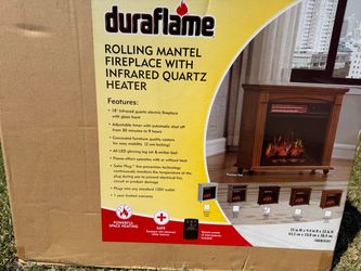 Duraflame Rolling Mantel Electric Fireplace Heater – Open Box / Never Used