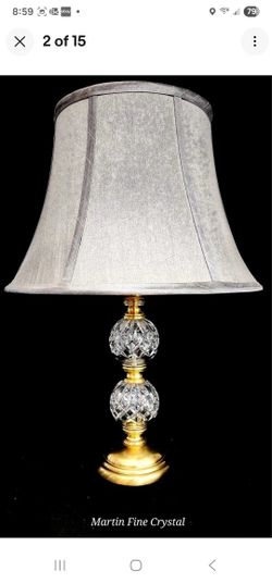 Waterford Lismore Double Globe Fine Crystal Lamp - MINT!
