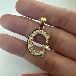 10kt Yellow Gold Initial G Pendant