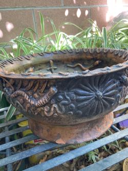 Old ceramic flower pot